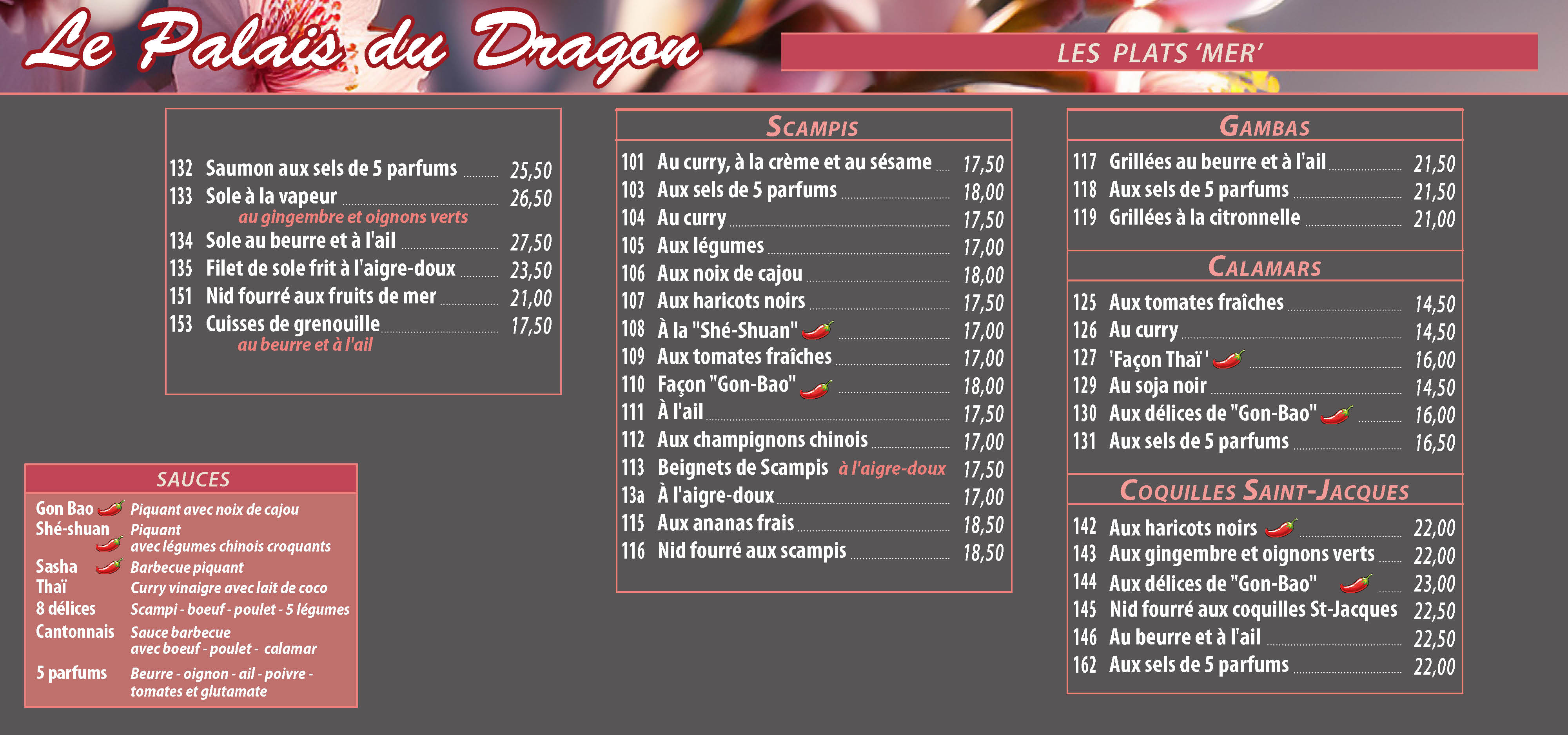 Les Plats 'Mer'