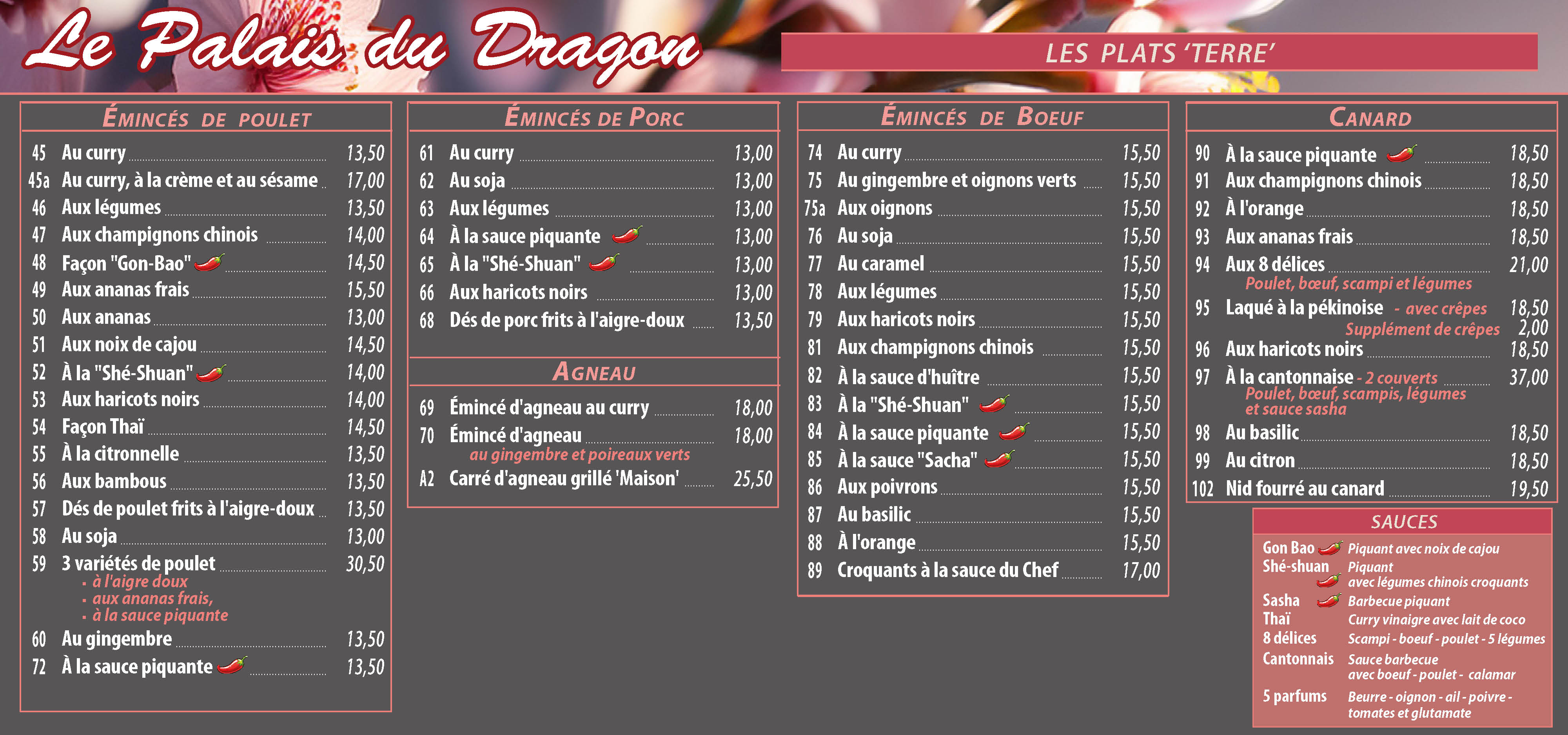 Les Plats 'Terre'