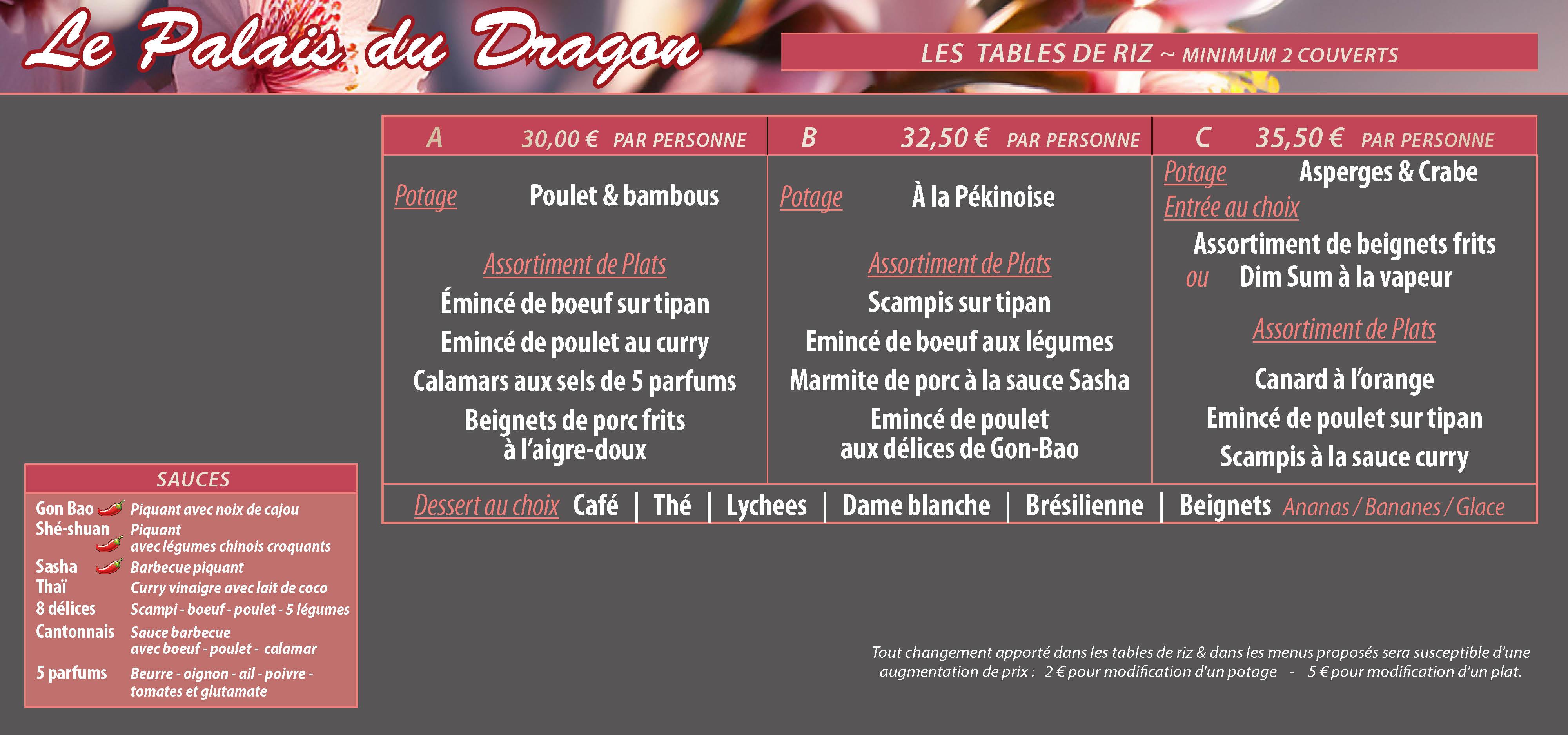 Les Tables de Riz